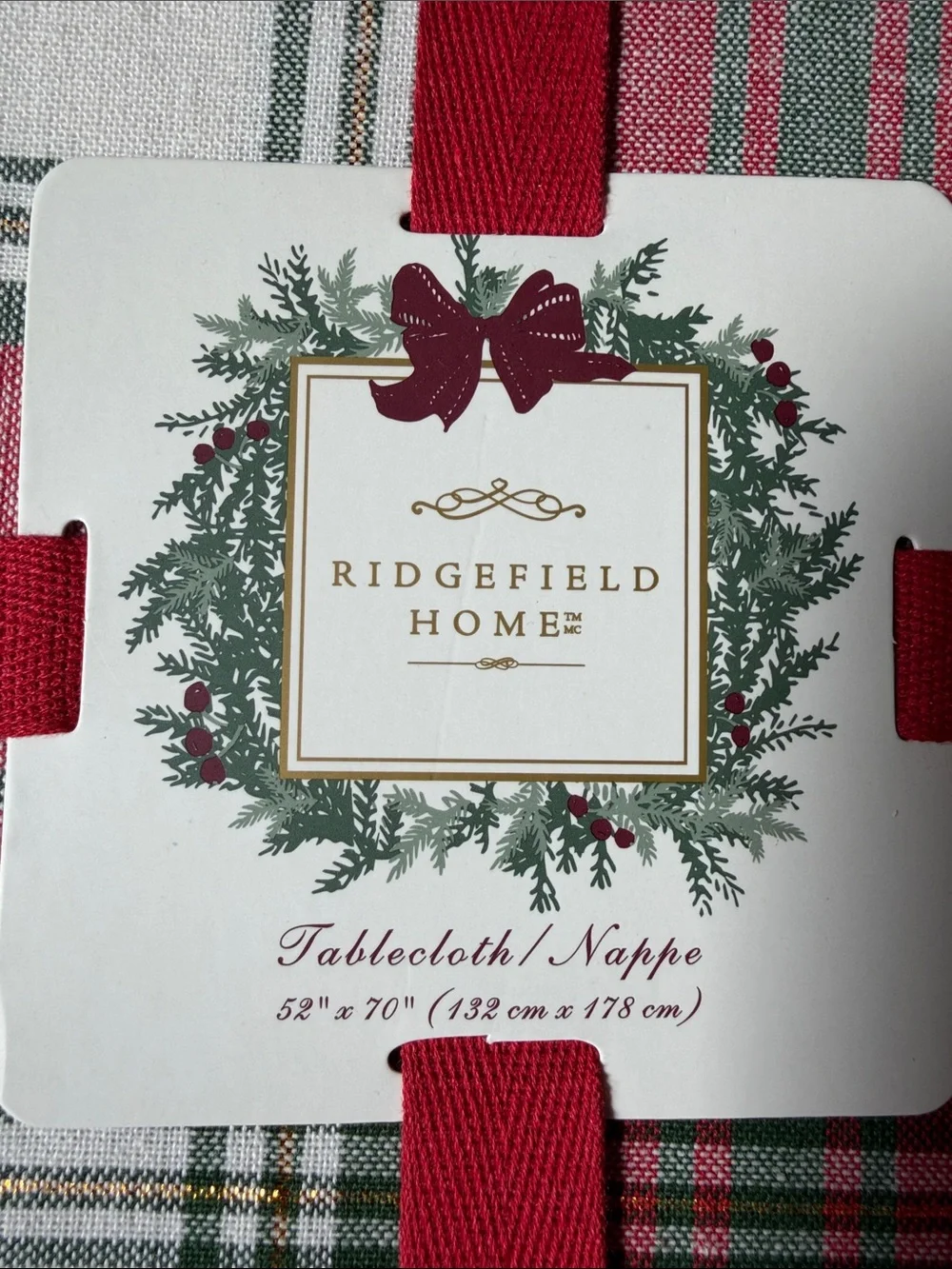 Red & Green Plaid Tablecloth